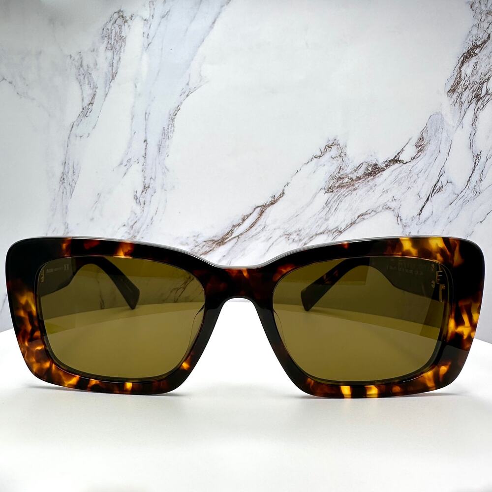 New MIU MIU Sunglasses Brown Tortoise Acetate Gol… - image 2